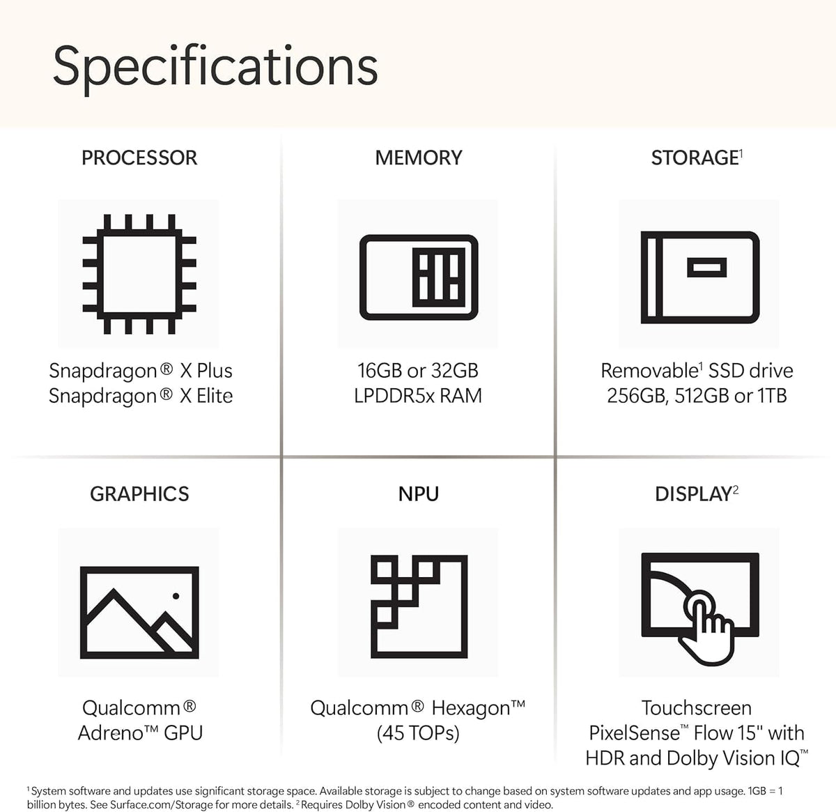 Microsoft Surface Laptop, 15" | Snapdragon X Elite | 16GB RAM, 1TB SSD