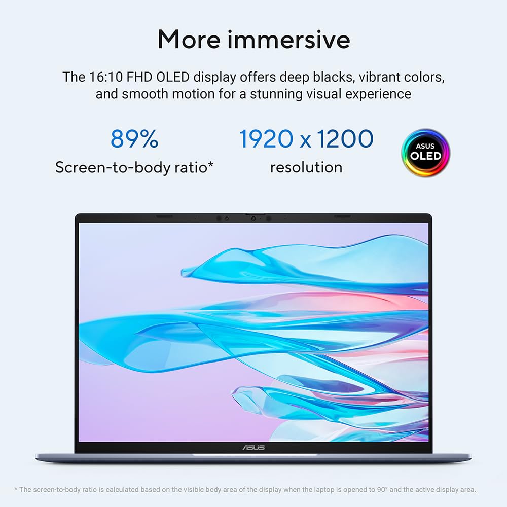 ASUS Zenbook A16 OLED UX3607OA CoPilot+ Laptop | 16.0" 3K (2880x1800) OLED screen | Snapdragon X2 Elite X2E-94-100 | 48GB LPDDR5X RAM | 1TB PCIe SSD | UK Backlit Keyboard | Windows 11