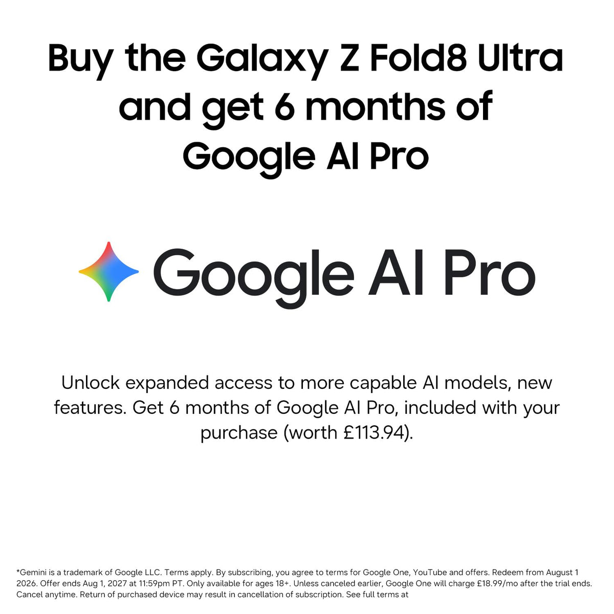 Samsung Galaxy Z Fold8 Smartphone, 512GB Storage, 12GB Memory, Graphite