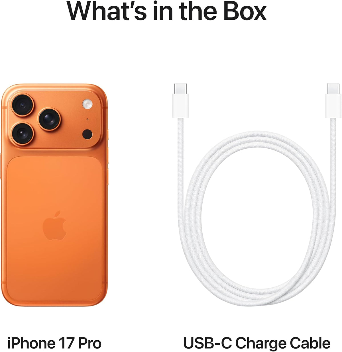 Apple iPhone 17 Pro 512 GB: 6.3-inch Display with ProMotion up to 120Hz, A19 Pro Chip, Breakthrough Battery Life, Pro Fusion Camera System with Center Stage Front Camera; Cosmic Orange
