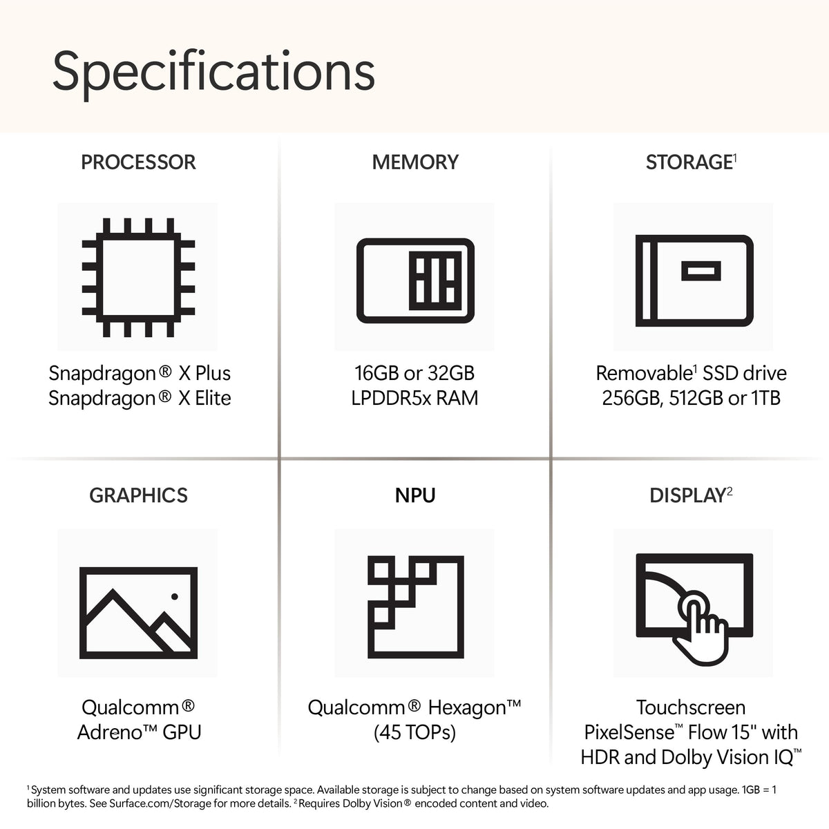 Microsoft Surface Laptop, 15" | Snapdragon X Elite | 16GB RAM, 1TB SSD