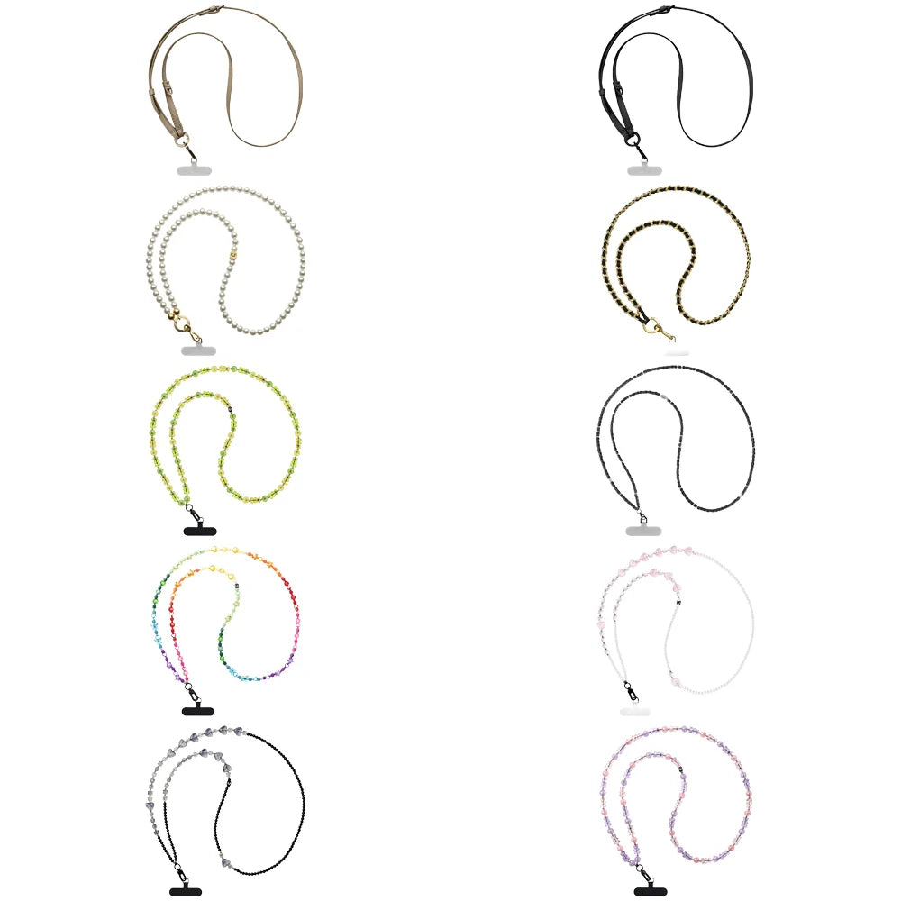 Summary Shoulder Strap Long Phone Charm Accessories for Galaxy for IPhone 12 13 14 15 16 17 18 Pro Max Case