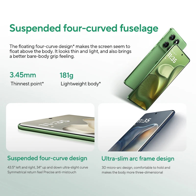 Original Motorola MOTO edge 60 Smartphone 5G Global ROM 6.7‘’ 1.5K 120Hz pOLED Display IP68 MediaTek Dimensity 7400 Cellphone