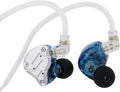 KZ ZS10 Pro, 4BA+1DD 5 Driver in Ear Monitor, Hifi Wired Earbuds, Gaming Earbuds, Hybrid IEM Earphones with Stainless Steel Faceplate, Detachable Cable for Musician (Without Mic, Blue)