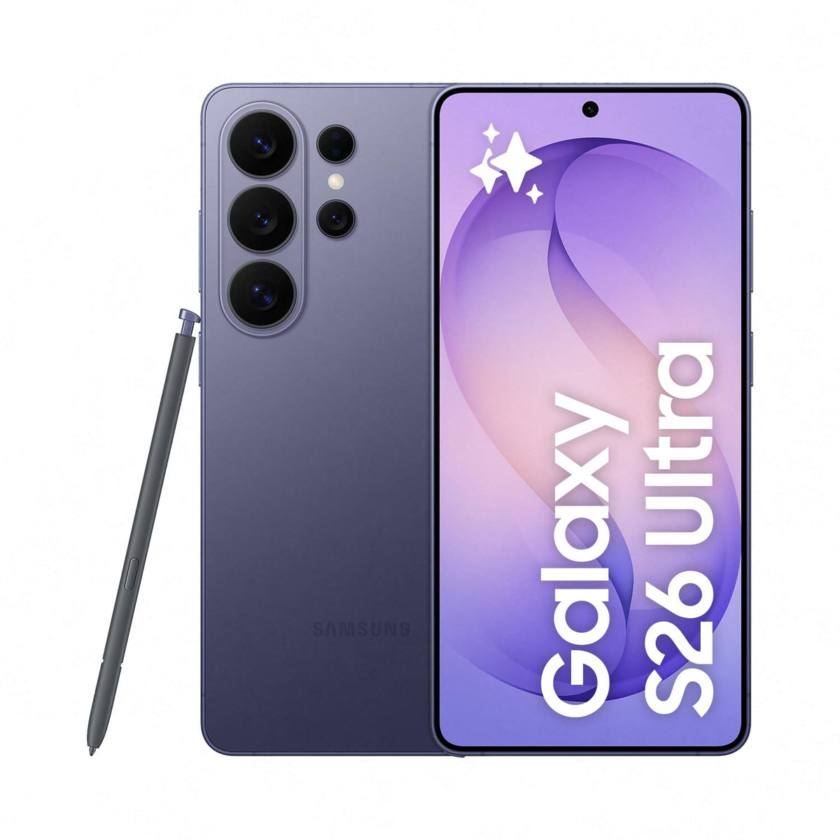 Samsung Galaxy S26 Ultra AI Phone, Privacy Display, Snapdragon AP, 200MP Camera, 12 GB Memory, 512 GB Storage, 5000 mAh Battery, Galaxy AI, Cobalt Violet, 3 Year Extended Warranty (UK Version)