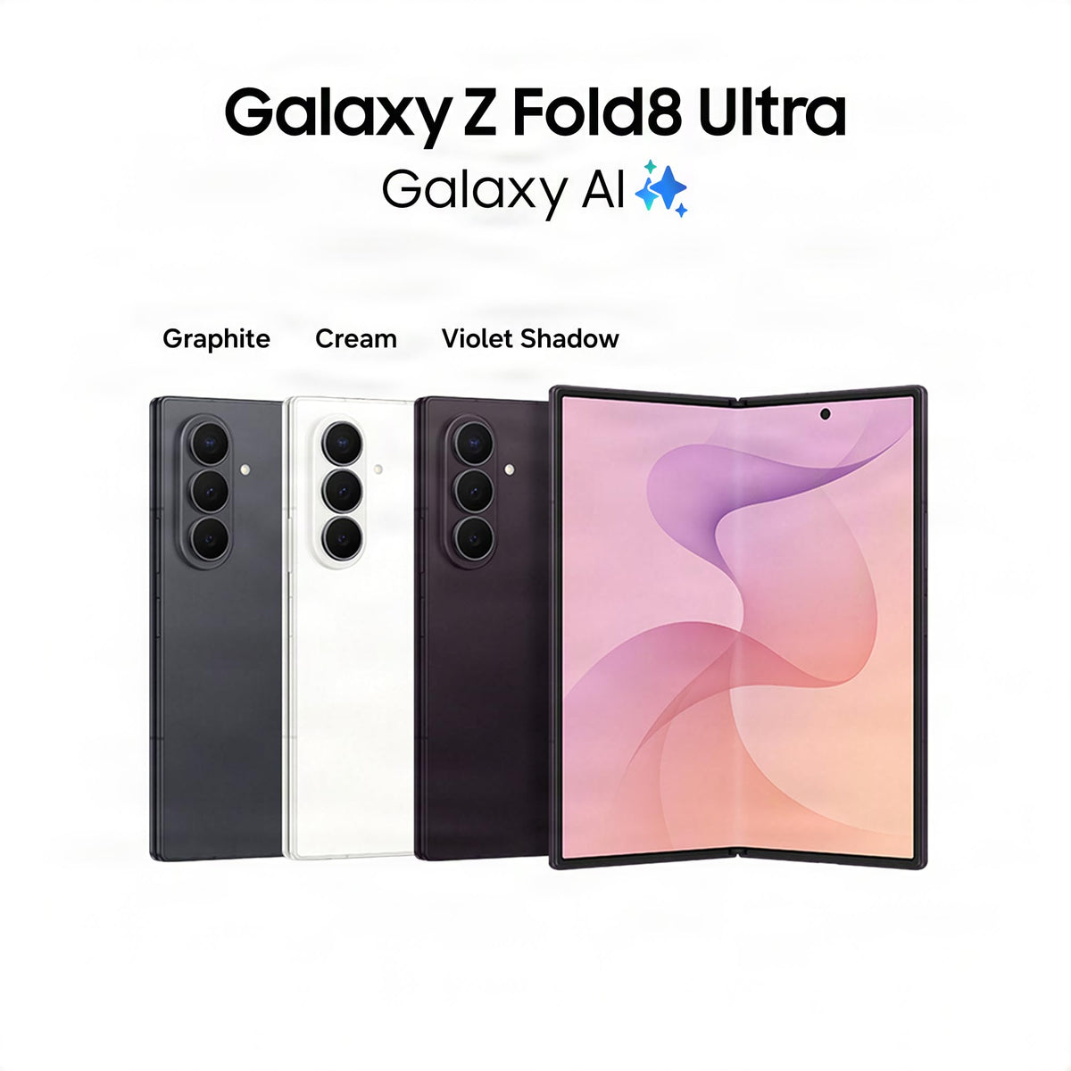 Samsung Galaxy Z Fold8 Smartphone, 512GB Storage, 12GB Memory, Graphite