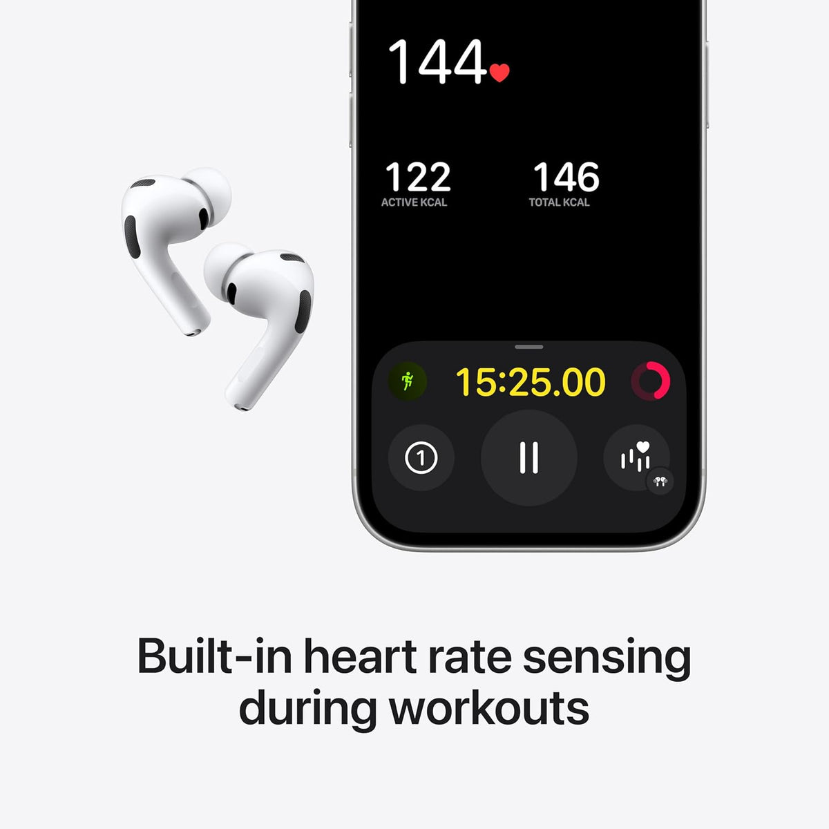 Apple AirPods Pro 3 Wireless Earbuds, Active Noise Cancellation, Live Translation, Heart Rate Sensing, Hearing Aid Feature, Bluetooth Headphones, Spatial Audio, High‑Fidelity Sound, USB‑C Charging