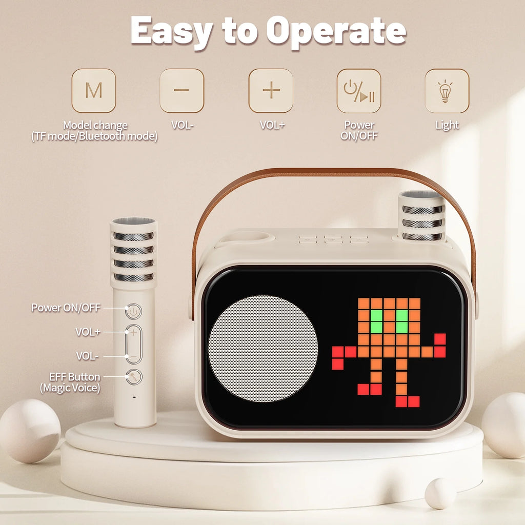 Karaoke Machine for Kids, Kids Karaoke Machine, 15+ Animation Modes, Kids Toy Gift