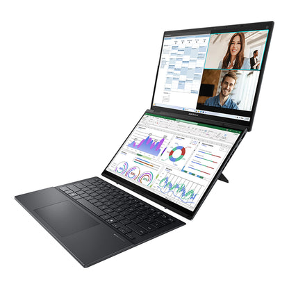 ASUS Zenbook Duo 14 OLED UX8406CA laptop | 14.0" 120Hz 3K dual-touchscreen | Intel Core Ultra 9-285H | 32GB RAM | 2TB SSD | Detachable keyboard | Windows 11