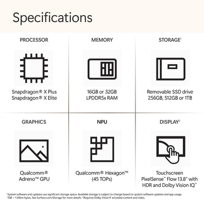 Microsoft Surface Laptop, 15" | Snapdragon X Elite | 16GB RAM, 1TB SSD