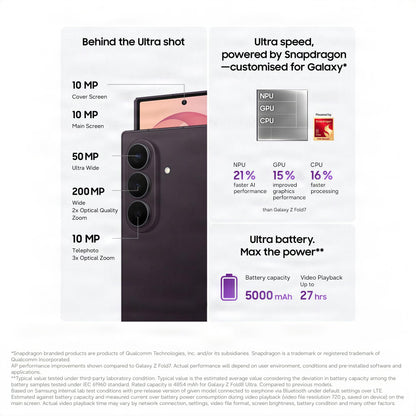 Samsung Galaxy Z Fold8 Smartphone, 512GB Storage, 12GB Memory, Graphite