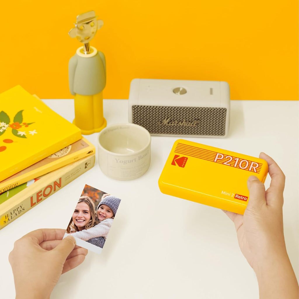 Mini 2 Retro 4PASS Portable Photo Printer (2.1X3.4 Inches) + 8 Sheets, Black