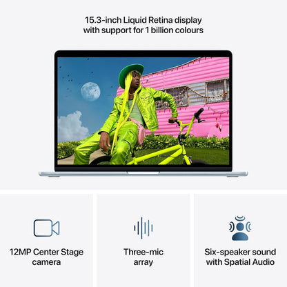 Apple MacBook Air 15-inch Laptop with M5 chip: Built for AI, 15.3-inch Liquid Retina Display, 16GB Unified Memory, 512GB SSD, 12MP Center Stage, Touch ID, Wi-Fi 7; Midnight