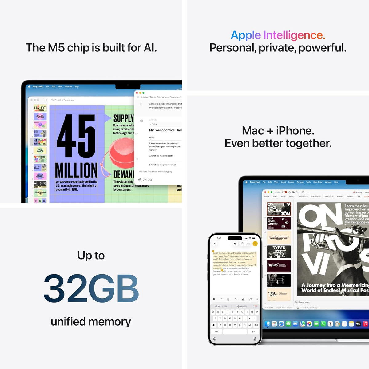 Apple MacBook Air 15-inch Laptop with M5 chip: Built for AI, 15.3-inch Liquid Retina Display, 16GB Unified Memory, 512GB SSD, 12MP Center Stage, Touch ID, Wi-Fi 7; Midnight