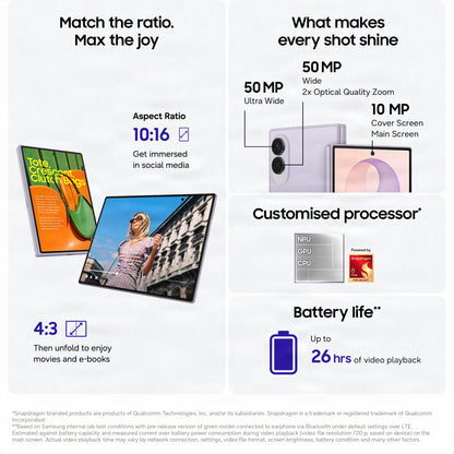 Samsung Galaxy Z Fold8 Smartphone, 512GB Storage, 12GB Memory, Graphite