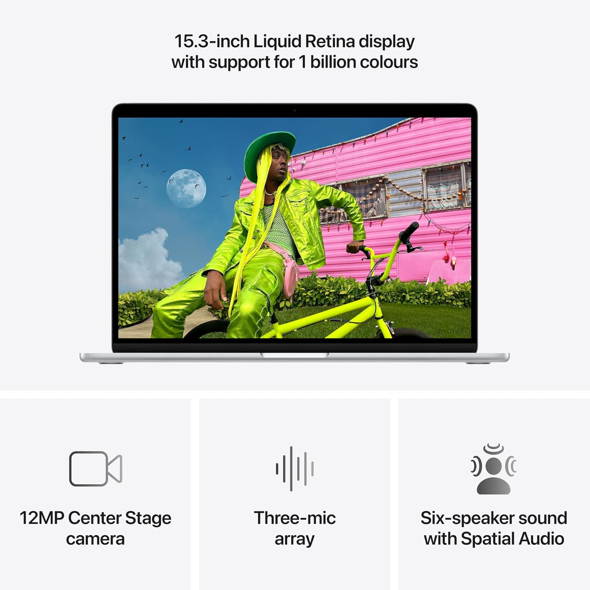 Apple MacBook Air 15-inch Laptop with M5 chip: Built for AI, 15.3-inch Liquid Retina Display, 16GB Unified Memory, 512GB SSD, 12MP Center Stage, Touch ID, Wi-Fi 7; Midnight