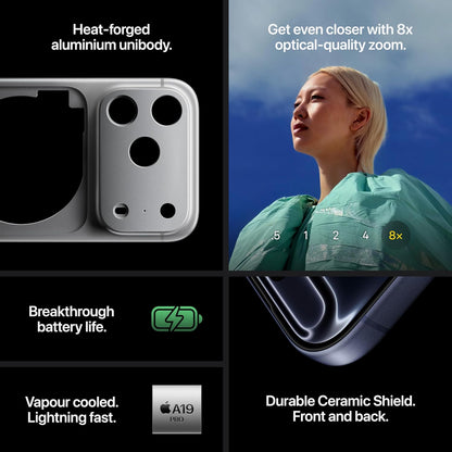 Apple iPhone 17 Pro Max 512 GB: 6.9-inch Display with ProMotion, A19 Pro Chip, Best Battery Life in Any iPhone Ever, Pro Fusion Camera System, Center Stage Front Camera; Silver