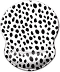 Non-Slip Ergonomic Mouse Pad with Gel Wrist Rest Support, Gaming Mouse Pad 8.7 X 7.5 Inches Pad for Computer, Laptop, Home, Office (Polka Dots-Wrist)