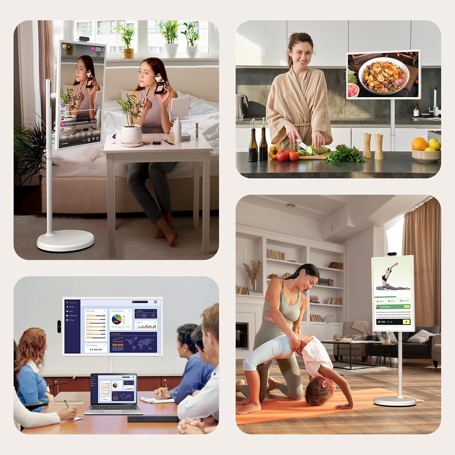32 inch 4K UHD Smart Portable TV 2nd Gen with Android OS EDLA-Certified, Movable Touchscreen Full Swivel Rotation, Voice Remote Control (32-4k)