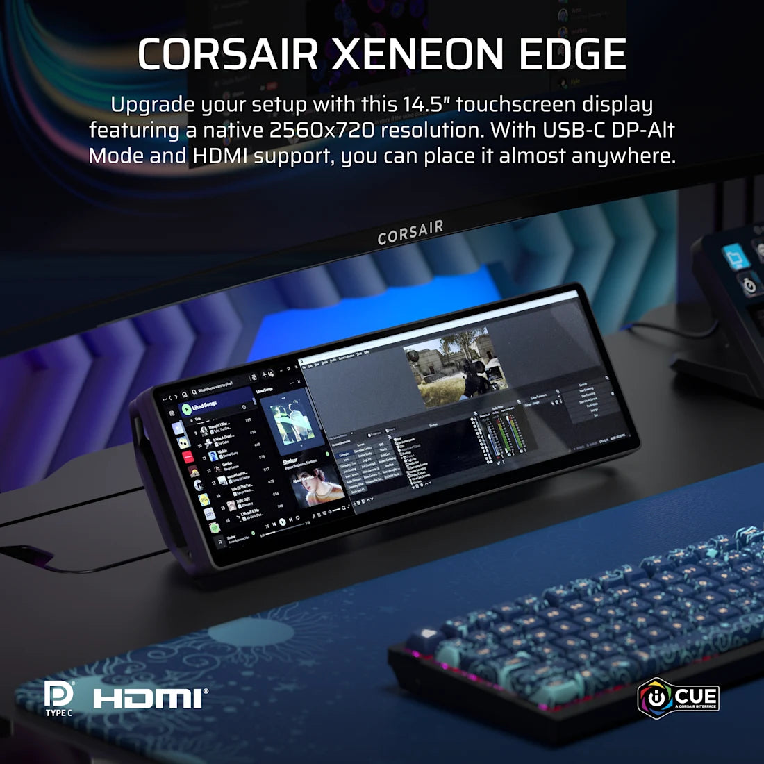 CORSAIR XENEON EDGE 14.5" LCD Touchscreen