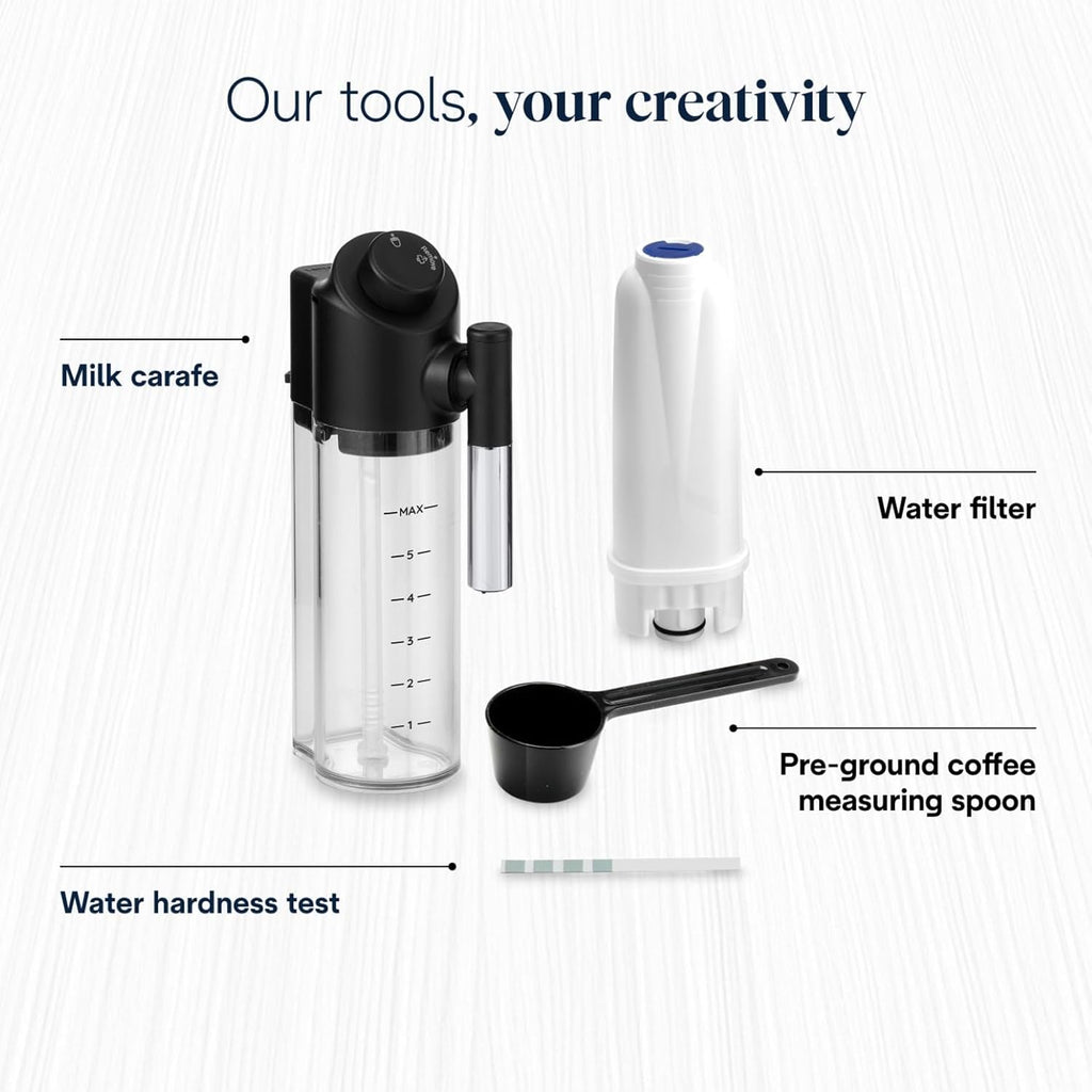 De’Longhi Magnifica Evo Next - Perfetto Automatic Coffee Machine with LatteCrema Automatic Milk Frothing, 13 One-Touch Drinks, Colour Touch Display, Silver Black (ECAM310.80.SB)