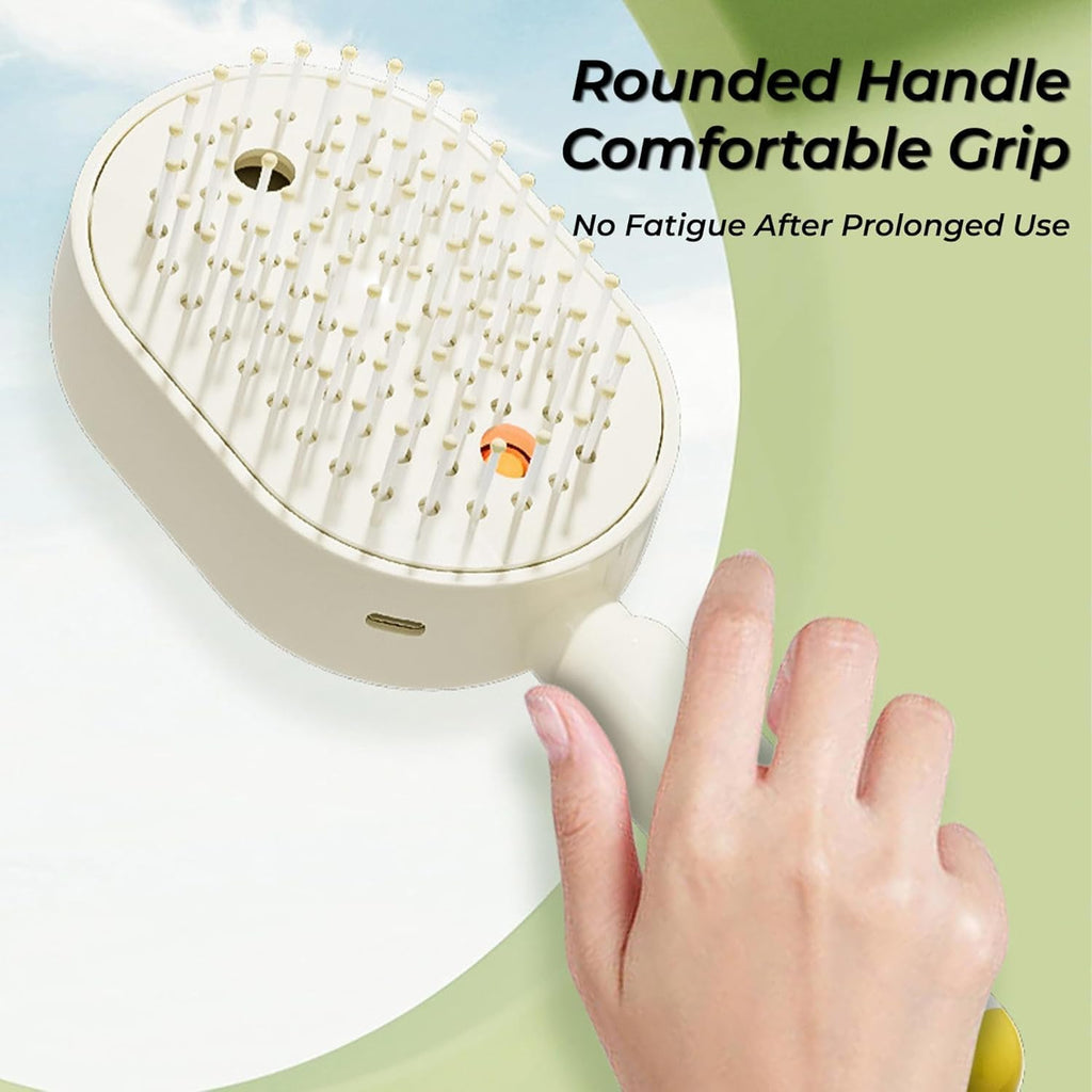 Electric Spray Air Cushion Massage Comb, Rechargeable, with Water Spray Function, Anti-static, and nourishes hair for Frizzy Hair & Scalp Care
