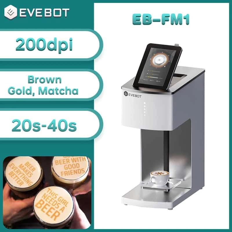 FT4/FC/Pro/FM1 Coffee Printer Automatic 3d Latte Machine DIY Printing Photo printer On Food like Cake Bread Coffee cocktails, beer, beverages and food surfaces (EB-FC-Black-1Brown ink)