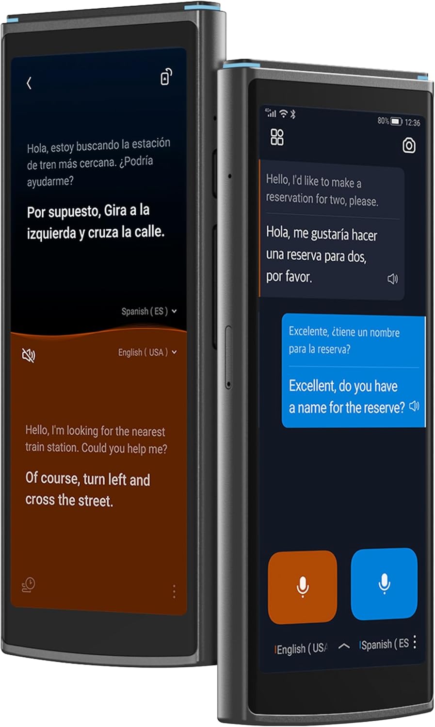 AI Language Translator Device — 2-Year Free Global Data & Real-Time Voice Translation Device, HIPAA-Compliant, 60 Languages & 18 Offline Packs for Business and Travel, Black