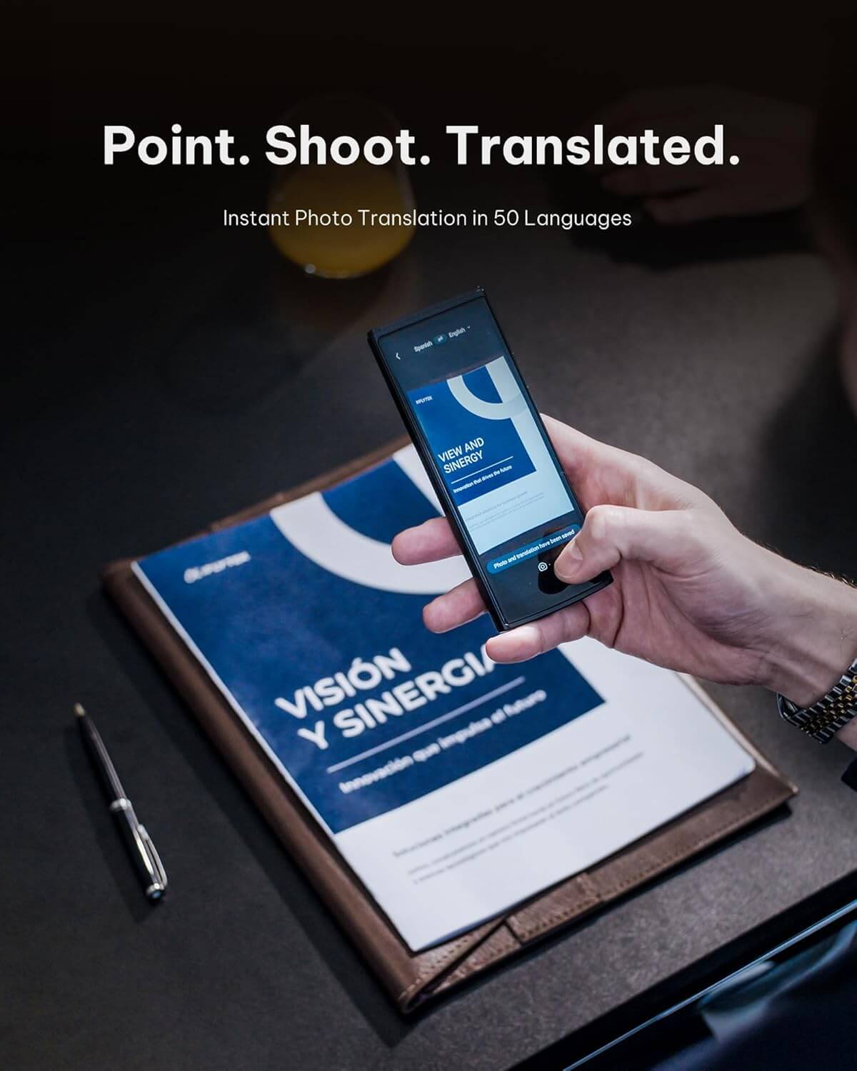 AI Language Translator Device — 2-Year Free Global Data & Real-Time Voice Translation Device, HIPAA-Compliant, 60 Languages & 18 Offline Packs for Business and Travel, Black