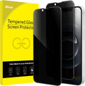 JETech Full Coverage Anti-Spy Screen Protector for iPhone 17e (2026)/iPhone 16e, Tempered Glass Film, Edge to Edge Protection Case Friendly, 6.1 Inch Screen, Pack of 2