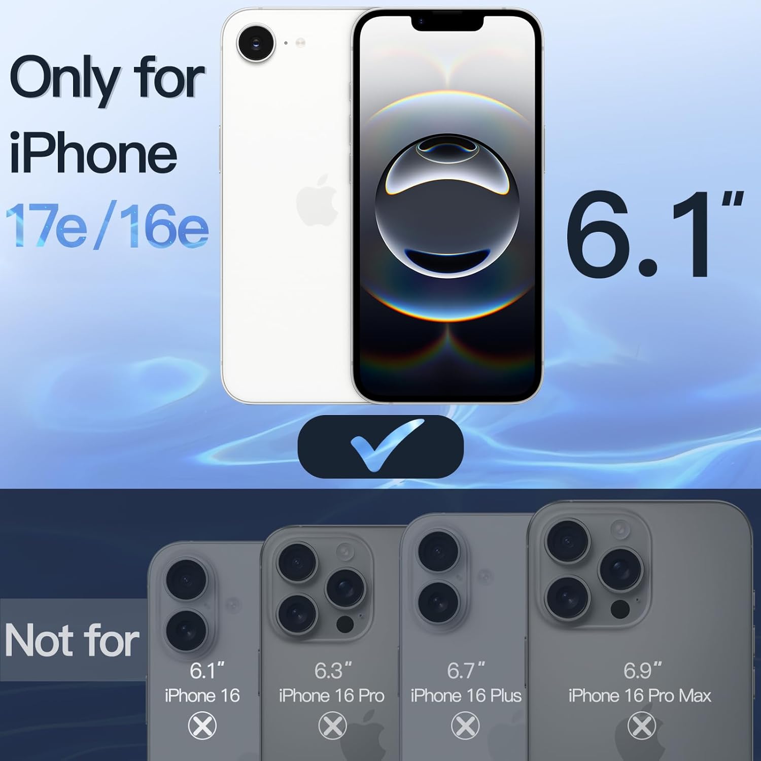 JETech Full Coverage Anti-Spy Screen Protector for iPhone 17e (2026)/iPhone 16e, Tempered Glass Film, Edge to Edge Protection Case Friendly, 6.1 Inch Screen, Pack of 2