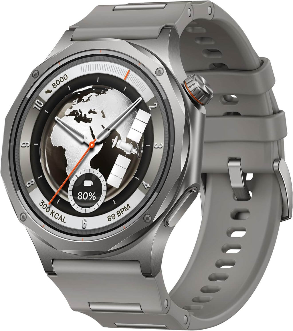 OPPO Watch X3 features smartwatch with titanium alloy case and FKM rubber strap.