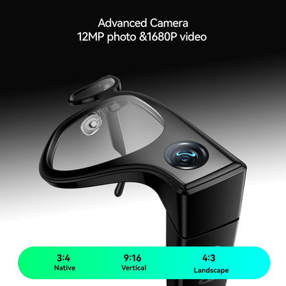 AI & AR Smart Glasses, First AI Glasses with ChatGPT & Gemini Support, Ultra-light 49g, Real-time Translation & Navigation, Meeting Notes