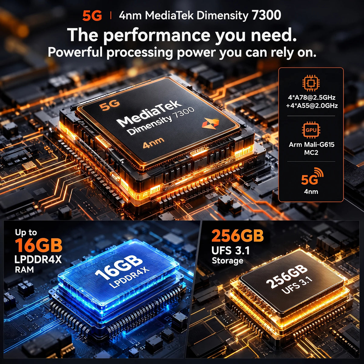 AGM X7 5G Rugged Phone 12GB+256GB 10000mAh Android 16 Phone 6.72" NFC Loudspeaker ESIM 64MP CAM Wireless Charging Cell Phone