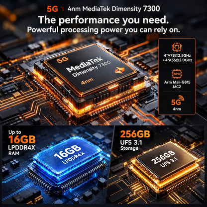 AGM X7 5G Rugged Phone 12GB+256GB 10000mAh Android 16 Phone 6.72" NFC Loudspeaker ESIM 64MP CAM Wireless Charging Cell Phone