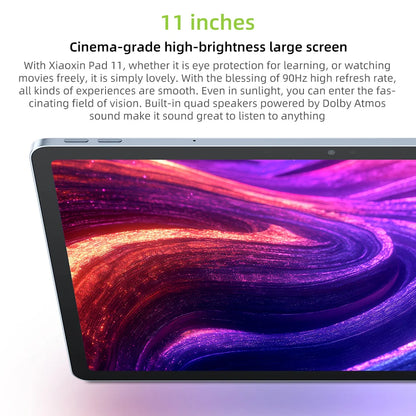 Lenovo Xiaoxin Pad 2025 11'' Tablet 128GB 256GB ROM MediaTek Dimensity 6300 2.5K Ultra HD Dolby Atmos 7040mAh Battery