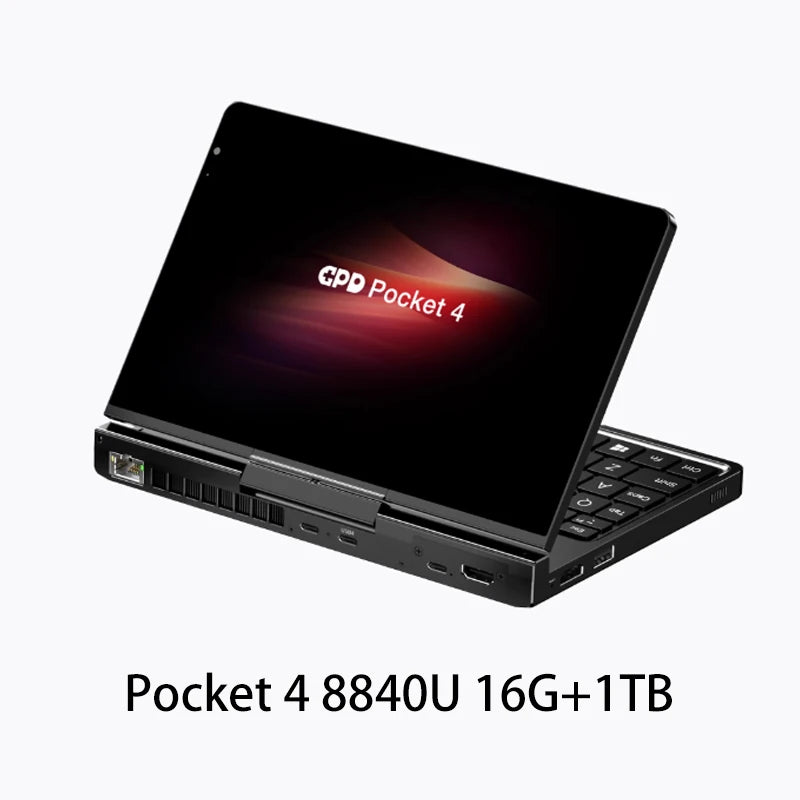 GPD Pocket4 Touch Screen High-Performance Gaming Mini Pc AMD 8840U 16G 1TB 8.8inch 2560×1600 144hz Portable Laptop Tablet 2-In-1