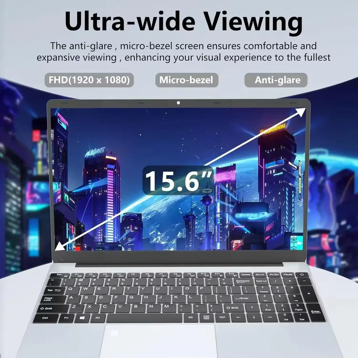 Laptop 15.6' Windows 11 16GB RAM 2TB SSD Intel I7-1165G7 Ultra Slim Notebook Gamer 1080P Display Office Study Computer PC