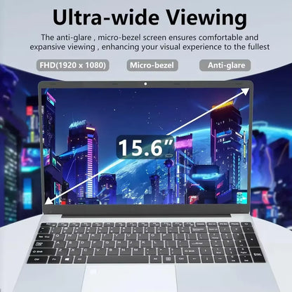 Laptop 15.6' Windows 11 16GB RAM 2TB SSD Intel I7-1165G7 Ultra Slim Notebook Gamer 1080P Display Office Study Computer PC