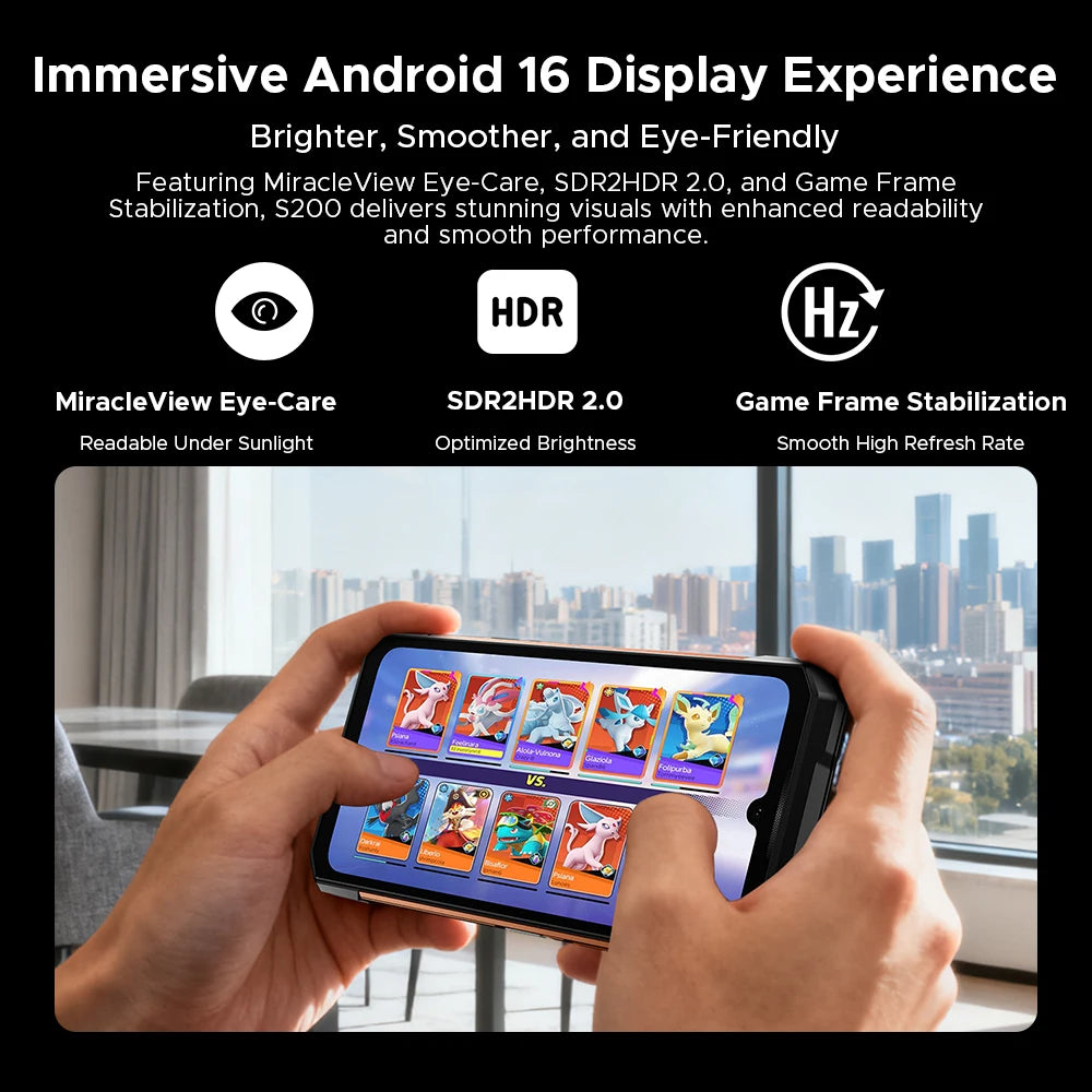 World Premiere DOOGEE S200E 5G Rugged Phone 1.32" Rear Display 10100mAh 48GB RAM (8GB+40GB) 256GB ROM 6.72” Screen Android 16
