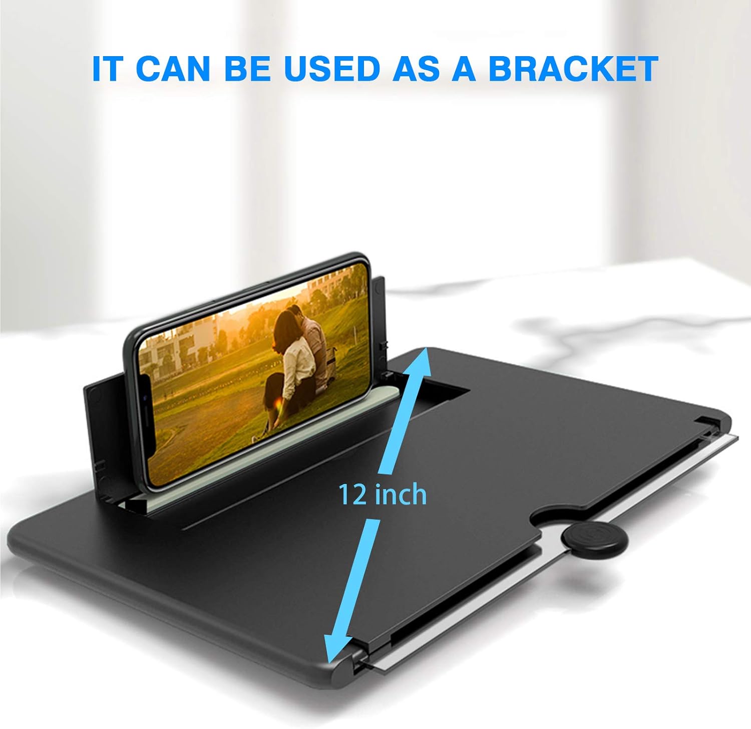 Newseego 12" Thin Foldable Phone Screen Magnifier,HD Phone Amplifier with Folding Stand Holder Portable Movie Video Game Enlarger 3d Movies Phone...