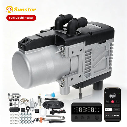 Sunster GSM LTE 4G Remote 12V 5KW Water Heater APP Intelligent Control Engine Preheater  Fuel Liquid Heater for Truck RV Car Van