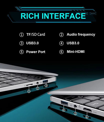 Laptop 15.6' Windows 11 16GB RAM 2TB SSD Intel I7-1165G7 Ultra Slim Notebook Gamer 1080P Display Office Study Computer PC