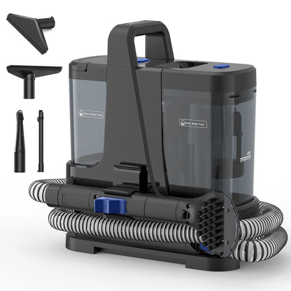 Lubluelu V9 Carpet Cleaner 100°C Steam Kills 99.9% Germs Mites Hot Water Removes Stubborn Stains Cleans Rugs Sofas Mattresses 15000 Pa