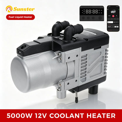 Sunster GSM LTE 4G Remote 12V 5KW Water Heater APP Intelligent Control Engine Preheater  Fuel Liquid Heater for Truck RV Car Van