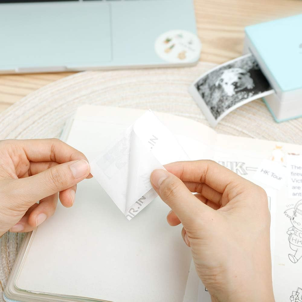 White Self-Adhesive Thermal Paper, Glossy Printable Sticker Paper Label for  M02/M02 Pro/M02S/P2S/M03/M04S Mini Sticker Printer, 50Mm X 3.5M, Diameter 28Mm, 3-Rolls, Image Time 2 Years