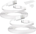 Micro USB Extension Cable 20FT 2Pack,Flat USB to Micro Long Charging Power Extender Cord Wire Replacement for Security Camera,Blink Mini/Xt2/Outdoor 3,Wyze Cam V4/Og,Eufy,Ring Spotlight Plus