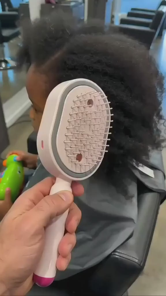 Electric Spray Air Cushion Massage Comb, Rechargeable, with Water Spray Function, Anti-static, and nourishes hair for Frizzy Hair & Scalp Care